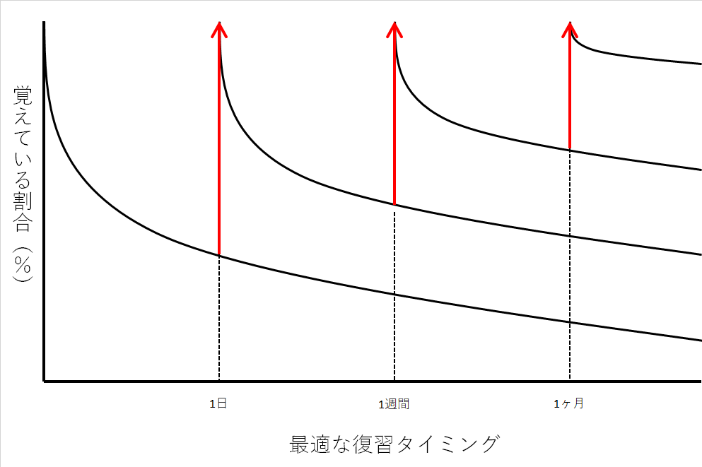 エビングハウスの忘却曲線